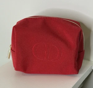 Dior Red Small Makeup Bag Travel Pouch NWOT - Picture 1 of 11