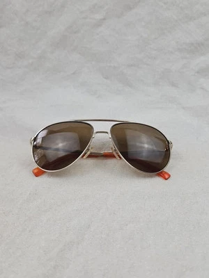 Gafas de sol de aviador Calvin Klein R167S (717) plateadas de metal marrón Foto 1 de 4