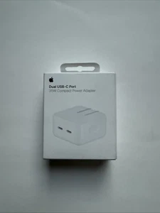 OEM Authentic Apple Dual USB-C Port 35W Compact Power Adapter (MW2H3AM/A) NEW - Picture 1 of 2