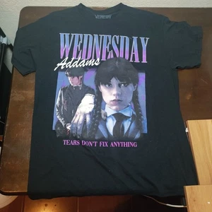 Large Wednesday Addams t shirt - Tags Less 100% Cotton - Picture 1 of 4