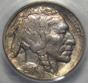 = 1914-D AU50 PCGS BUFFALO Nickel, Super EYE Appeal, FREE Shipping - Picture 1 of 3