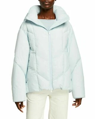Chaqueta para mujer Vince Puffer XXS azul glaciar pálido con capucha cremallera acolchada $695 Foto 1 de 4