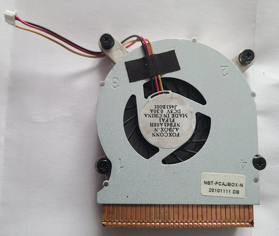 Laptop CPU Cooling FOXCONN AJBOX-N NFB61A05H F1FA1 DC5V 0.30A 3pin - Image 1 of 1