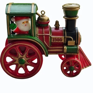 Vintage 1980 Hallmark Here Comes Babbo Natale ornamento #2 Babbo Natale in treno NO SCATOLA - Foto 1 di 10