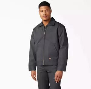Dickies Mens Insulated Eisenhower Zip Jacket Charcoal Gray 2XL XXL Mechanic Work - Picture 1 of 2