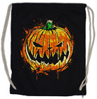 Pumpkin Head Drawstring Bag Halloween Nightmare Face Witch Black Magic