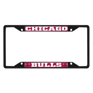 Fanmats NBA Chicago Bulls Black Metal License Plate Frame - Picture 1 of 1