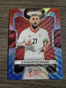 2018 Panini Prizm World Cup Soccer Red Blue Wave #108 Ashkan Dejagah - Picture 1 of 2