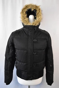 HELLY HANSEN Women`s Down Jacket Outdoor Full Zip Fur Hooded Padded Coat Size M - Picture 1 of 10