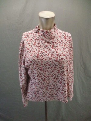 Top relajado manga larga cuello alto 100 % algodón LANDS' END talla M (10-13) para niñas 070 Foto 1 de 4