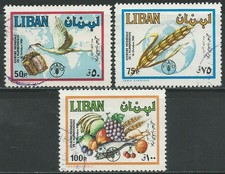 Liban Lebanon 1982 used Mi.1306/08 Welternährungstag World Food Day [gc943]
