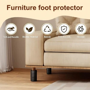 4 Pcs Bed Frame Toe Protectors, Reusable Bed Frame Leg Covers-* - Picture 1 of 8