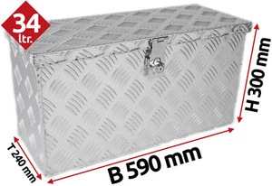Truckbox Deichselbox Alu Riffelblech B 590 x H 300 x T 240 mm Inhalt ca. 38 Ltr. - Bild 1 von 5