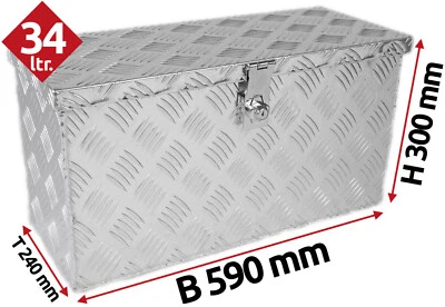 Truckbox Deichselbox Alu Riffelblech B 590 x H 300 x T 240 mm Inhalt ca. 38 Ltr. - Bild 1 von 4