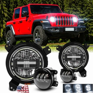 Newest 130W 9" Kit Led Round Headlight for Jeep Gladiator Rubicon Willys 2020-23 - Foto 1 di 12