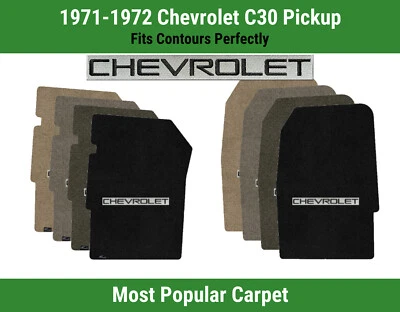 Lloyd Ultimat Front Mats for '71-72 Chevy C30 Pickup w/Chevy Black on Silver - Изображение 1 из 4