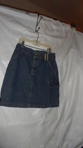 XHILARATION CARGO DENIM,SKIRT.14/16 XLG. girls. WAIST 28" KNEE LENGTH DISPLAY - Picture 1 of 6