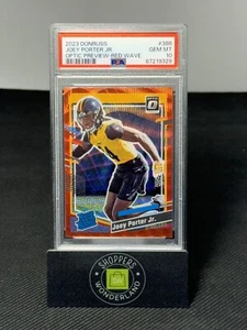 2023 Optic Preview Joey Porter Jr. Red Wave PSA 10 Gem Mint POP 3 Steelers - Picture 1 of 2