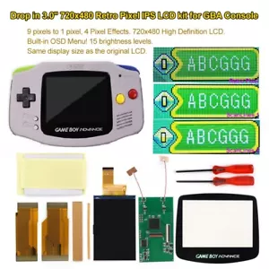 Luz de fondo LCD Easy Drop In V5 GBA 3.0" 720x480 Retro Pixel IPS para Nintendo GBA - Imagen 1 de 21