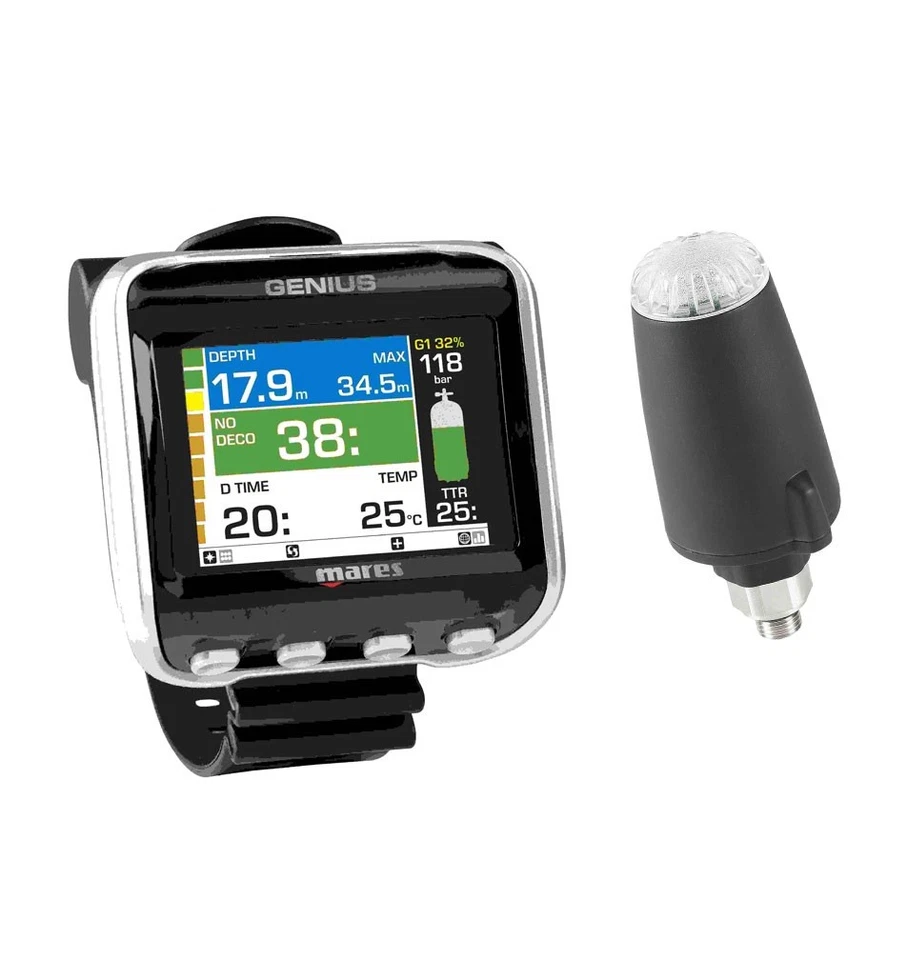 Computer subacqueo Mares Genius con display a colori senza o con trasmettitore  - Immagine 1 di 1