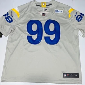 Nike Aaron Donald Los Angeles Rams Bone Vapor Limited Jersey 2XL On Field DriFit - Picture 1 of 12