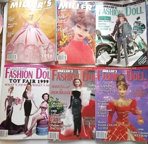 Millers Fashion Doll Magazine Lot Of 6 Barbie 1996-1999  - Picture 1 of 7