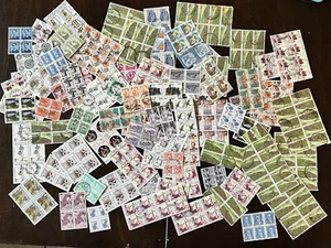 HUGE LOT OF WW STAMP BLOCKS RUSSIA, INDIA, PAKISTAN, POLAND, KENYA HEAVY DUP - Picture 1 of 11