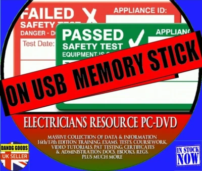 LEARN ELECTRICAL 2391 TECH COURSE PAT CERTS 17th/18th EDITION REGS TRAINING USB - Image 1 of 4