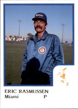 1986 Miami Marlins ProCards 21 Eric Rasmussen San Diego California Baseball Card