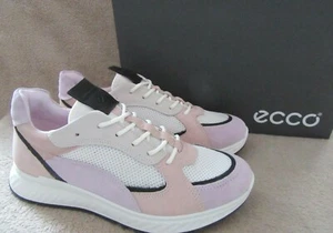 ECCO St 1 Flor Rosa Gamuza Cuero Encaje Tenis EE. UU. 7 - 7.5 M EUR 38 Nuevo con caja - Imagen 1 de 12