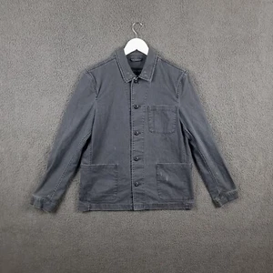 Giacca ALLSAINTS Uomo S Small Grigio Kope Chore Abbigliamento da Lavoro Cappotto Ingegnere Distressed - Foto 1 di 10