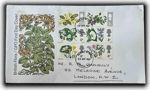 UK - April 1967 - Wild Flowers - FDC - Picture 1 of 2