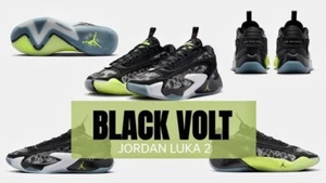 Nike Air Jordan Luka 2 Black White Volt DX8733-017 Men's 13 Basketball Shoes - Picture 1 of 19