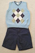 Boy's Gymboree 2 Piece Shorts And  Sweater Vest Size 5