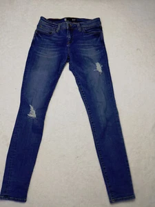 Kut From The Kloth Mia Toothpick Skinny Womens 6 Blue Jean Low Rise Destroy - Picture 1 of 14