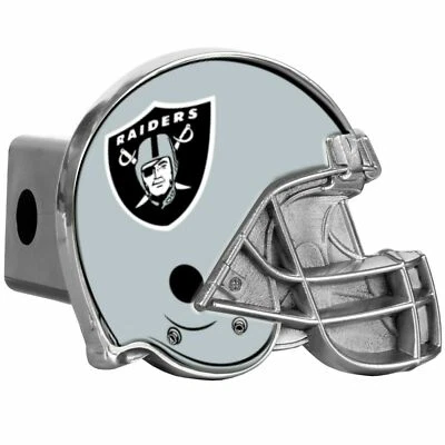 Casco de metal de los Raiders de Las Vegas NFL cubierta de enganche de remolque coche-camión-SUV 2" receptor Foto 1 de 4