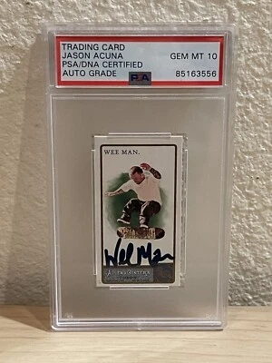 Wee Man Jason Acuna Signed 2011 Topps Allen & Ginter 272 Jackass PSA GEM 10 MINI - Image 1 of 4