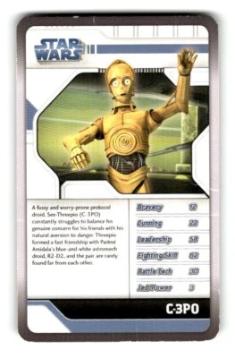 2008 Star Wars Top Trumps Specials Clone War Trading Card - C-3PO - Image 1 of 4
