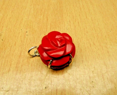 Red coral Pendant Necklace 925 Sterling Silver Christmas Gifts For Her - Image 1 of 4