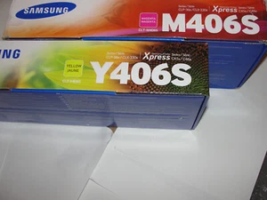 2 X Original Toner Samsung CLP-365W CLX-3305 C410W C460 FN Fw / P406C( Y&M) - Picture 1 of 22