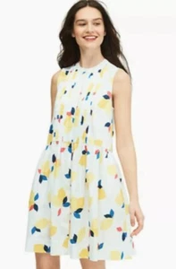 Kate Spade Lemon Zest Summer Shirt White Sleeveless Dress Women’s Size XL NEW - Picture 1 of 9