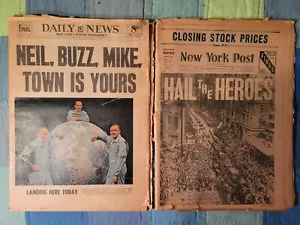 Aug. 13, 1969 Daily News TOWN IS YOURS and New York Post HAIL THE HEROES - Picture 1 of 8