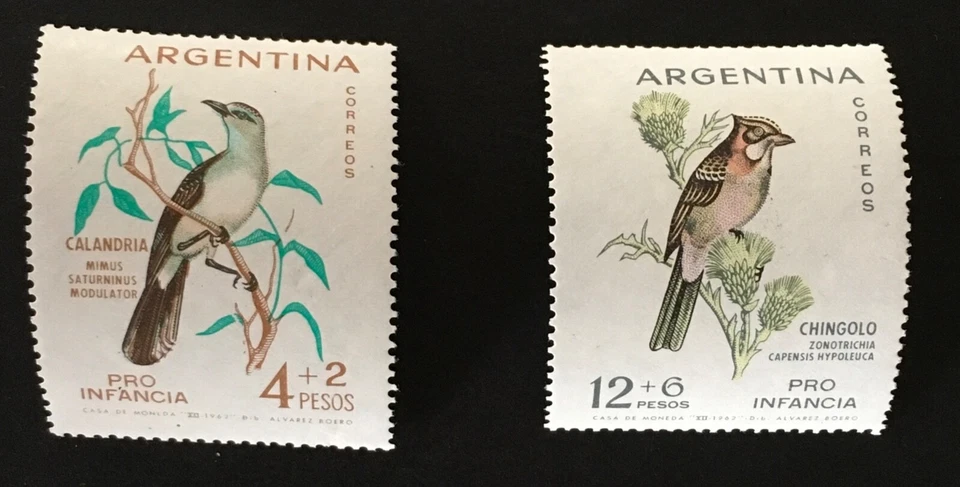 Argentina Sc. B40-B41 Birds Semi-Postal Set of (2)  Mint Never Hinged - Image 1 of 1