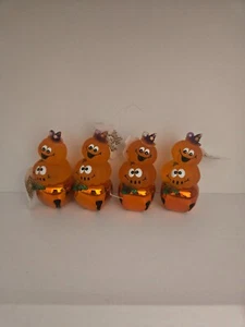 HALLOWEEN PUMPKINS JINGLE BELL JINGLE BUDDIES X4 - Picture 1 of 2