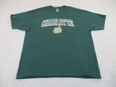 Charlotte 49ers Shirt Adult 2XL XXL Green Yellow Basketball Champion Mens A21 * Cover