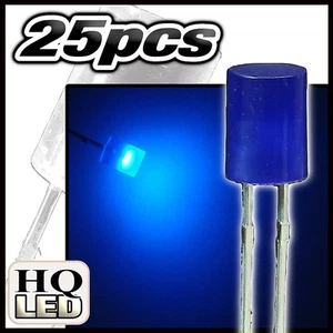 431B/25# LED 5mm cylindrique bleu diffusant 25pcs - Flat TOP LED Blue 25pcs - Imagen 1 de 1