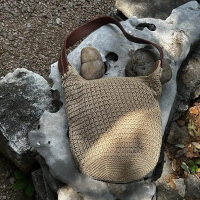 Bolso de Hombro Hobo Crochet The Sak Cartera Cuero Vegano, Excelente Estado Foto 1 de 4