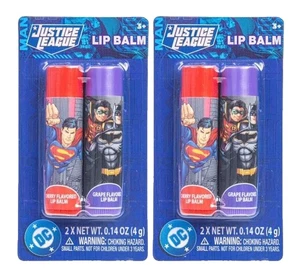 JUEGO 2 BÁLSAMOS LABIALES AROMATIZADOS LIGA DE LA JUSTICIA 2 (CEREZA Y UVA) - Imagen 1 de 4
