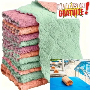 5 pcs serviettes menages,chiffon microfibre multifonctione,17x30cm - Imagen 1 de 3