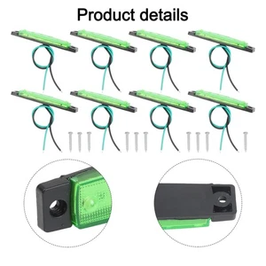 8pcs Set Green 6LED Rock Fog Light Side Lamp 12V/24V For JEEP Off Road Truck UTV - Picture 1 of 12